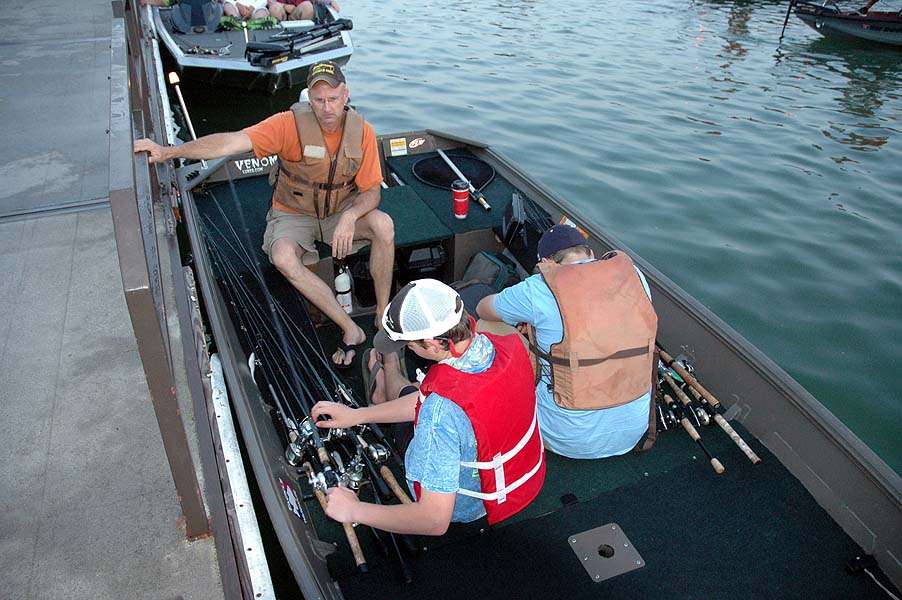 The strategy in this boat is all about having a rod for every occasion.  