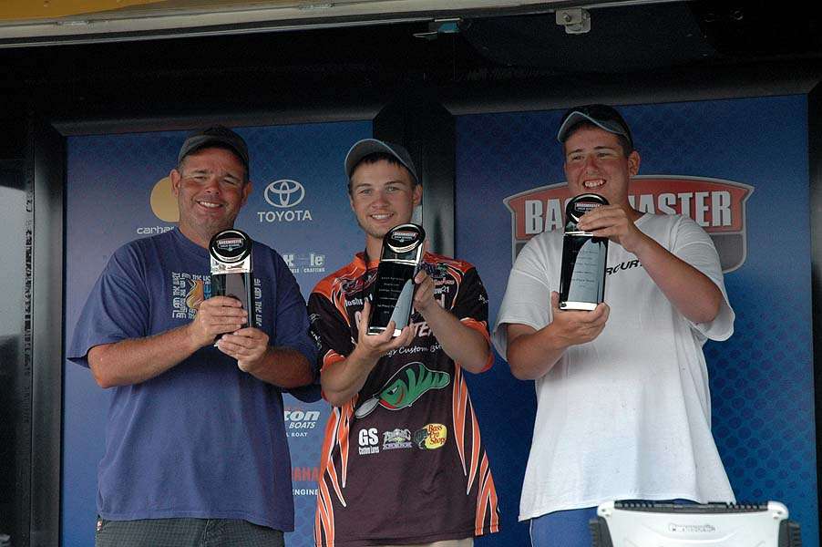 Bass Pro Shops Bassmaster Open Series pro Joe Lee joins the winning team of Jake Lee and Jacob Mashburn. Lee was the team coach. 