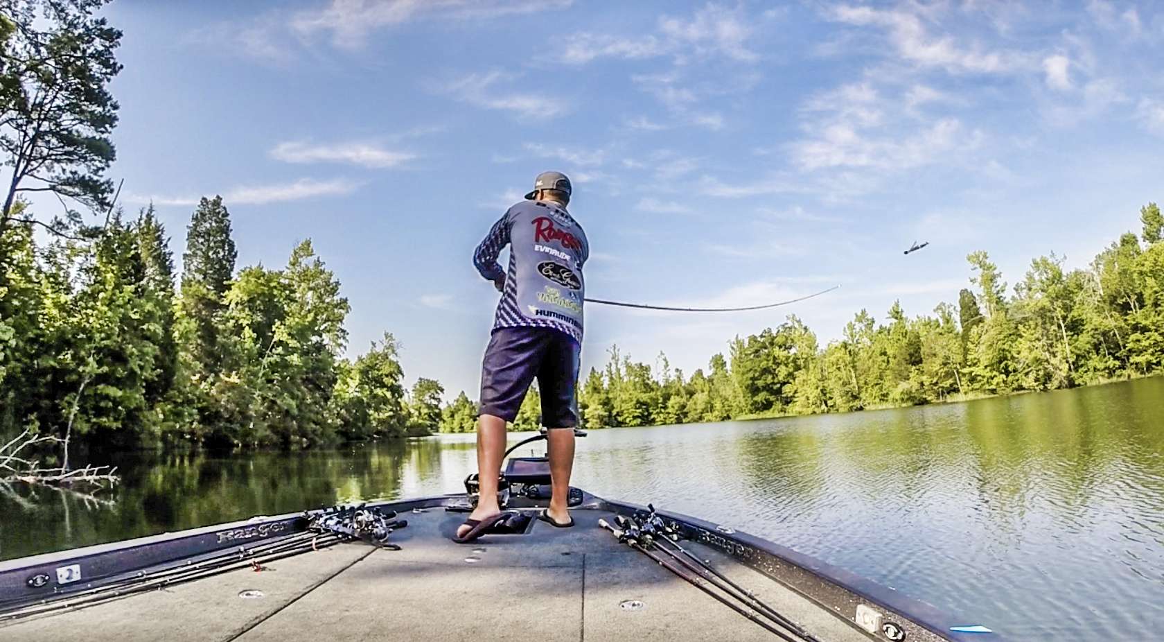 Brett Hite has made the bulk of his career earnings perfecting the bait that hangs in the air here, his ChatterBait.