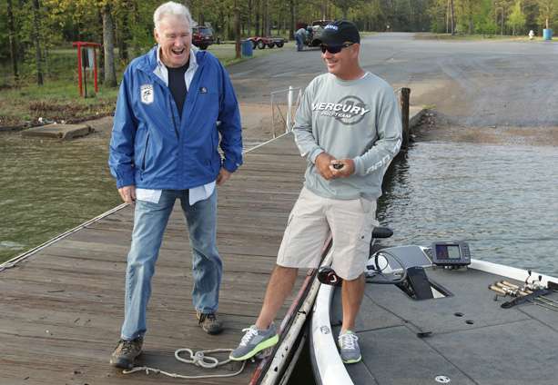 Jerry McKinnis and Scott Rook recently teamed up for a fishing trip on Lake Maumelle, where both of them started their careers in the bass fishing game.