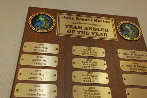 It also would provide a look into the past. Rookâs name was at the top of the list of the Team Angler of the Year race, noted on the wall of the marina.