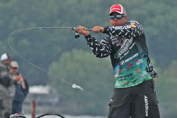 Like most anglers, Lane struggles early in the day.