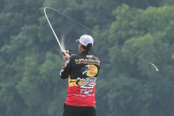 Kevin VanDam casts to a little of all of it.