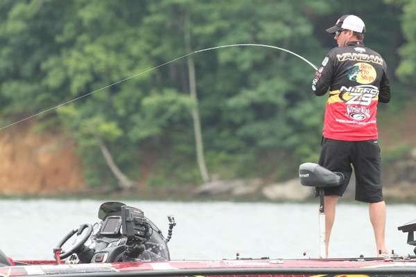 The Michigan pro, like every one else, spends a lot of time casting.