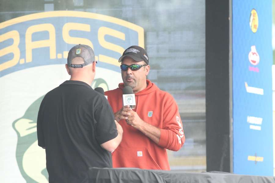 B.A.S.S. emcee Dave Mercer and Bassmaster TV host Mark Zona welcome everyone to BASSfest. 