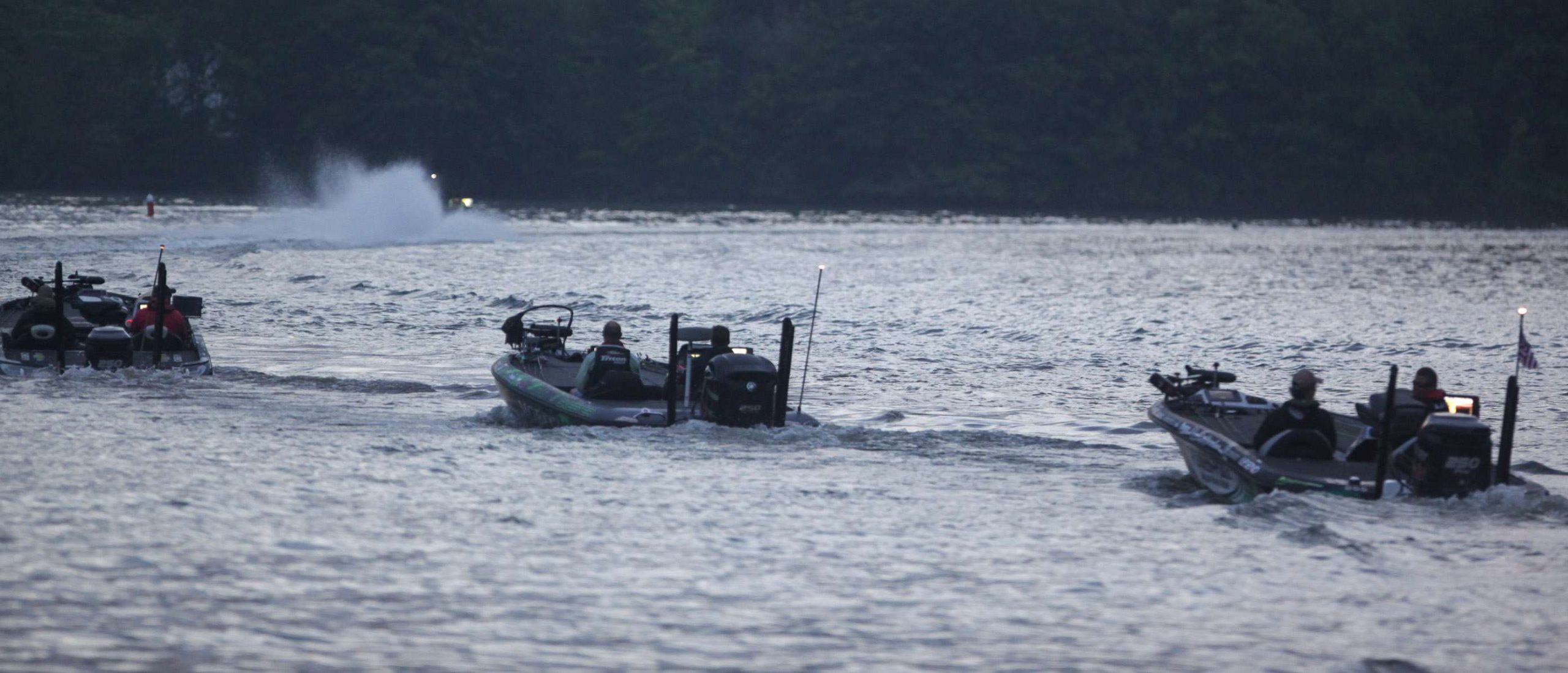 ...and they're off! Follow the action all day on Bassmaster.com. 