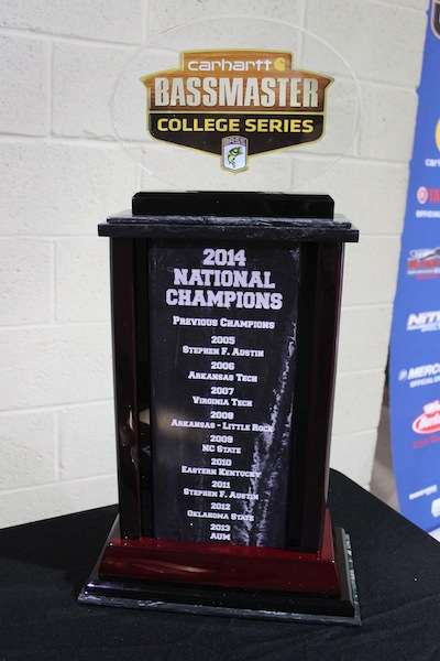 This is the grand prize for 2014 Carhartt College Series, the National Championship trophy. 