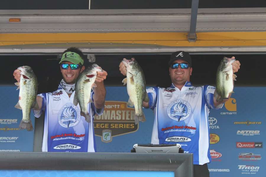 Thomas Oltorik III and Aaron Comeens of Daytona State College finish 17th with 32-3. 