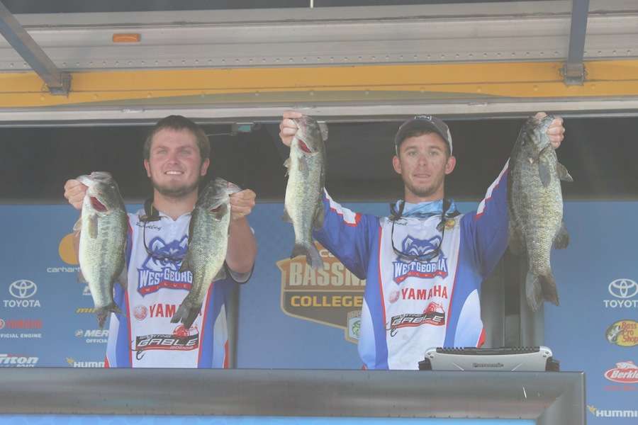 Kenny Johnson and Bradley Rilling of the University of West Georgia finish with 33-11 for 12th. 
