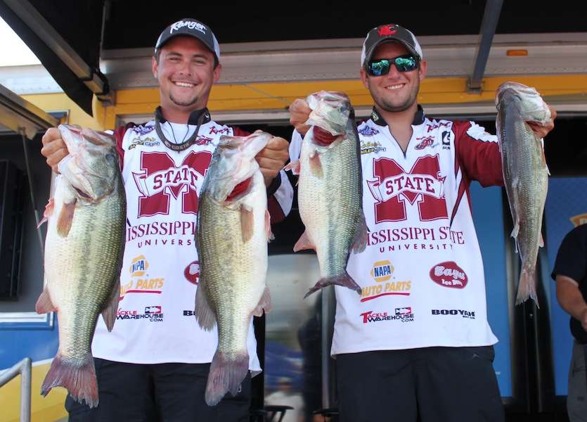 Justin Atkins and Joseph Marty of Mississippi State University finish 3rd with 42-10. 