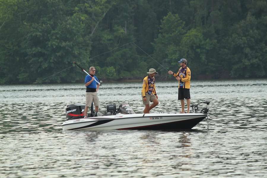 UNA anglers work over a sweet spot. 