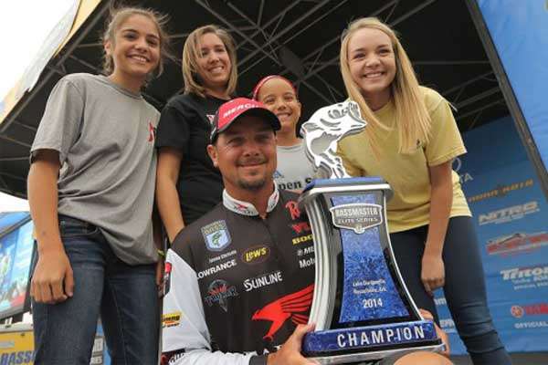 18. When you're not bass fishing, how do you like to spend your time?
My girls are very involved in all kinds of athletics, so that keeps me and my wife pretty busy. I also enjoy deer hunting. I do a lot of thinking about my fishing while in a deer stand. It lets me clear my head.