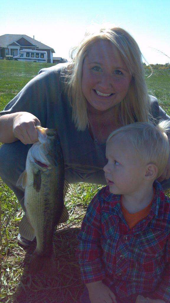 Jennifer Aswegan captured this shot of her and her son on a fishing outing.