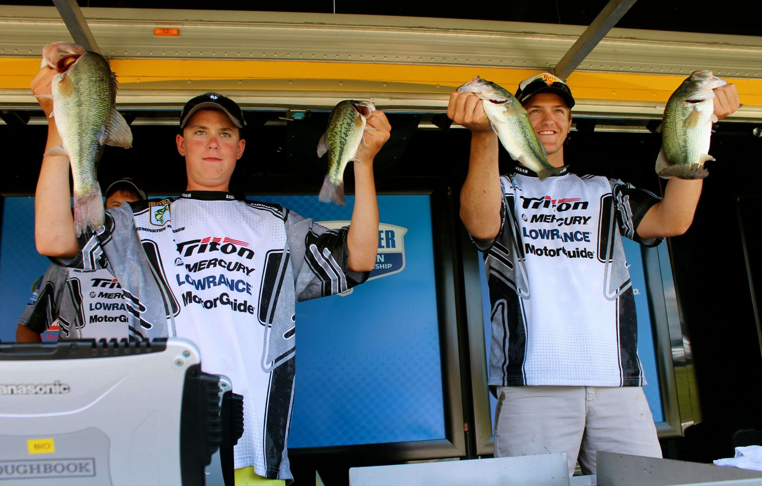 Kansas B.A.S.S. Nation high school anglers Remington Wagner and Nick Luna weighed five bass for 11 pounds. Wagner attends Yates Center High School; Luna attends Grain Valley High School.
