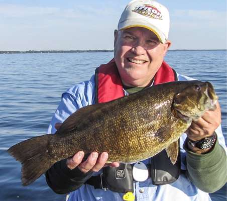 Dave Greer
Nebraska
6-4
Mille Lacs, Minn.
VMC Rugby Head with Smallie Beaver Trailer (watermelon/green pumpkin)