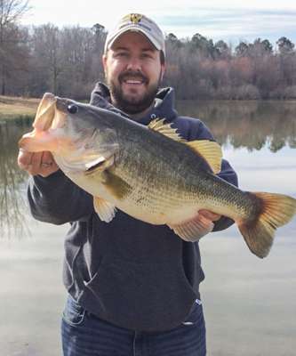 Justin Kimmel
Georgia
12-2
Private lake, Ga.
Texas rig (weightless) junebug Zoom Ultravibe Speed Worm