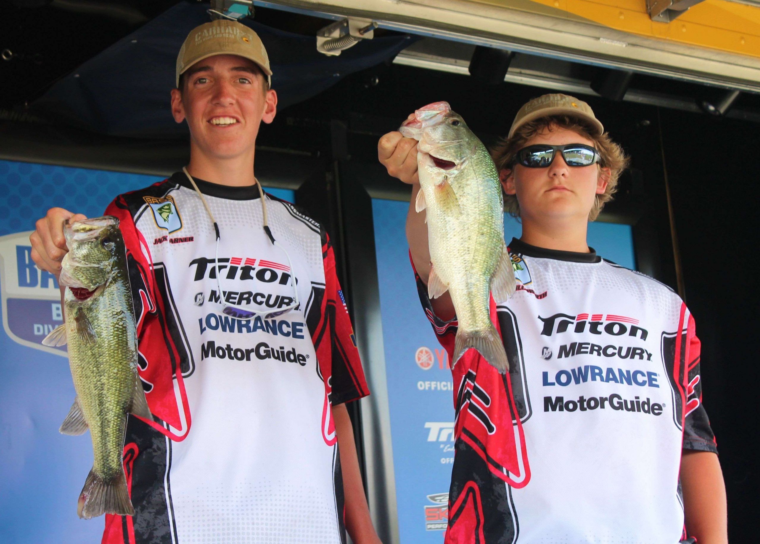 Texas B.A.S.S. Nation high school anglers Jack Garner and Trace Bludworth caught two bass that weighed a combined 4-14.

