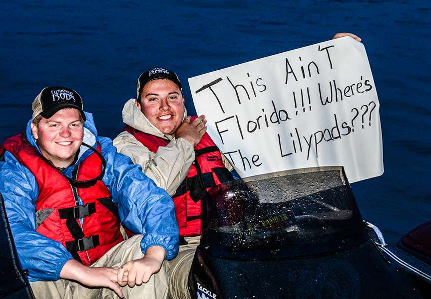 The team of Brad Cook and Kyle Tomlinson feel out of their comfort zone without Lilypads in sight.