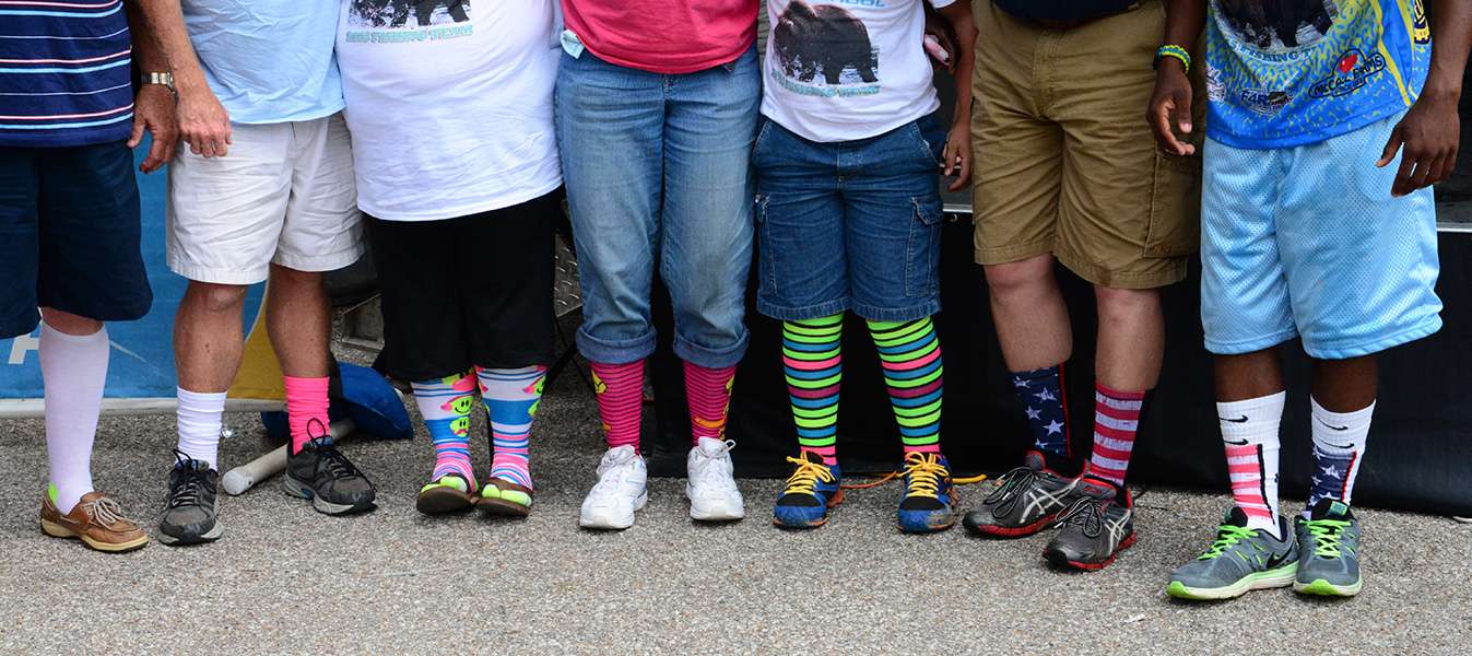 Even their families know how to rock some socks.