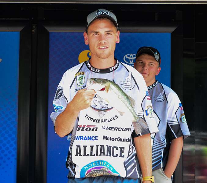 The last smallest fish tie went to Cody Symonds with a 1 pound, 11 ounce bass.
