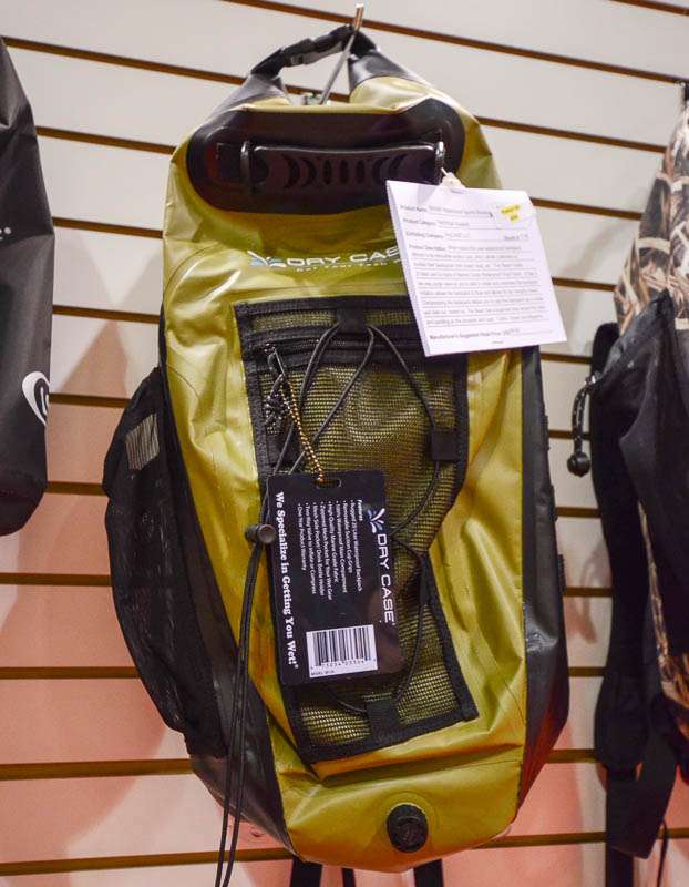 This backpack from DryCase keeps your stuff dry and has suction cups allowing you to attach it to hard surfaces. 