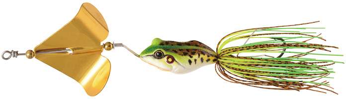 Karaha
Buzzy Kahara Frog
The Buzzy Kahara Frog combines a naturalistic hard resin frog body with a buzzbait blade to attract fish via multiple senses.  At Â¾ of an ounce, it can be thrown a mile, and itâs available in eight highly-realistic combinations of skirt, body color and buzzbait blades to match the prevailing conditions.