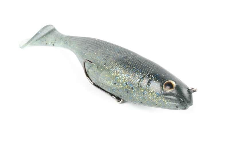 The Fish Arrow Vivid Cruise soft swimbait features a dual belly hook that can be rigged weedless or for free-swinging action.
