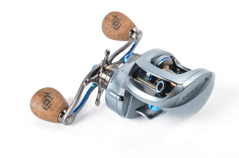 <p>13 Fishing</p>
<p>Concept E</p>
<p>The Concept E is a lightweight at 5.7 ounces thanks to its Featherweight magnesium frame. It also features a Japanese NTN Dead Stop anti-reverse, a 6-way centrifugal braking system and 13âs Bulldog Drag make long days on the water easier.</p>
