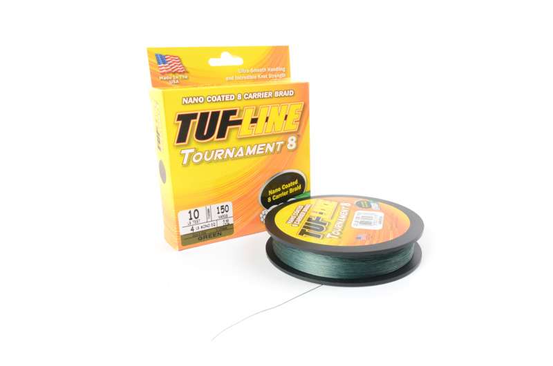 <p>Tuf-Line</p>
<p>Tournament 8 </p>
<p>This  company is touting a nano coating on top of an 8-carrier construction for a very smooth and quiet braid.</p>