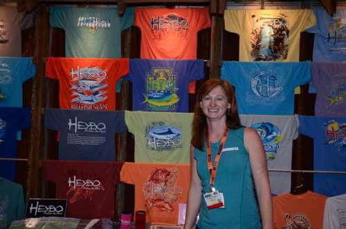 For a Southern fisherman, the Heybo T-shirt line brings great art and bright colors to the show.