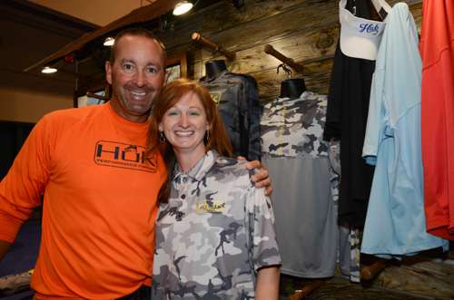 On the apparel front, Tisdale and Gerald Swindle sport the new Huk dry fit attire perfect for wearing out on the water.