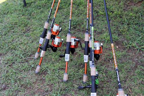 Shakespeare rods and reels were provided to the participants.