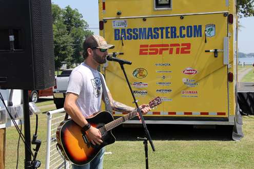 James Miller played a free concert for the families.