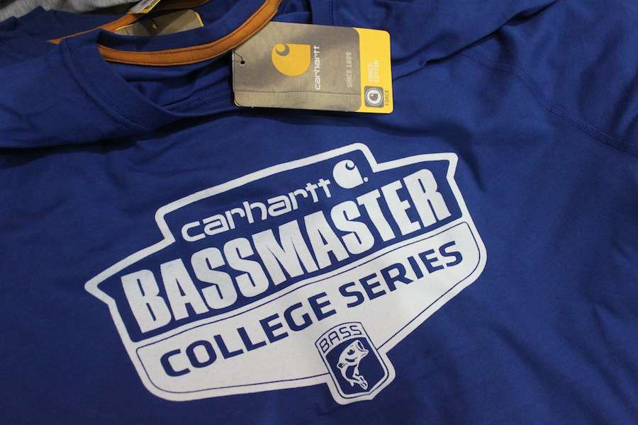 These are the Carhartt Bassmaster College Series t-shirts for the anglers. 