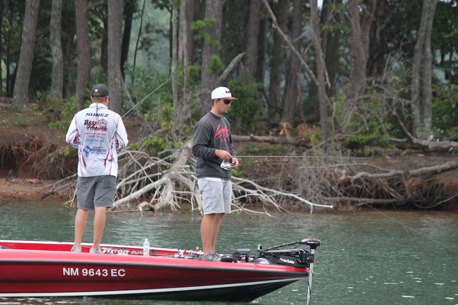New Mexico State Western Regional Champs Tanner Cooper and Memo Nunez are working on a limit.