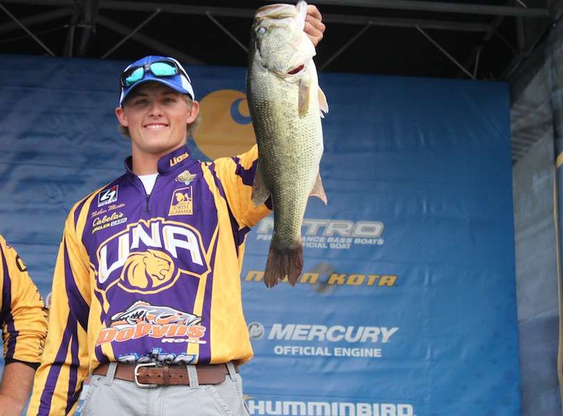 Nathan Martin ties for the Carhartt Big Bass with this 6-7 Chatuge monster. 