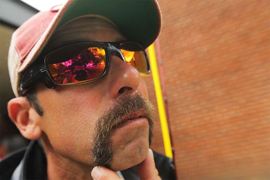 8. Mike Iaconelli
Ike plays with his facial hair design more than any other pro on tour. Now, he's sporting a little Fu Manchu or horseshoe mustachio.