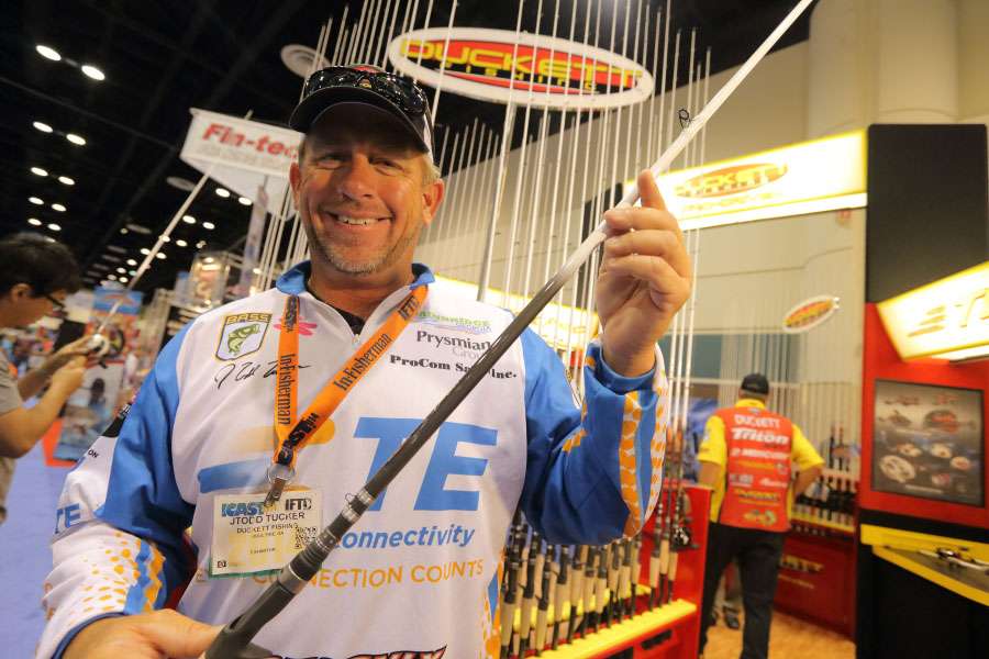 J Todd Tucker also showing off the Duckett Fishing rods