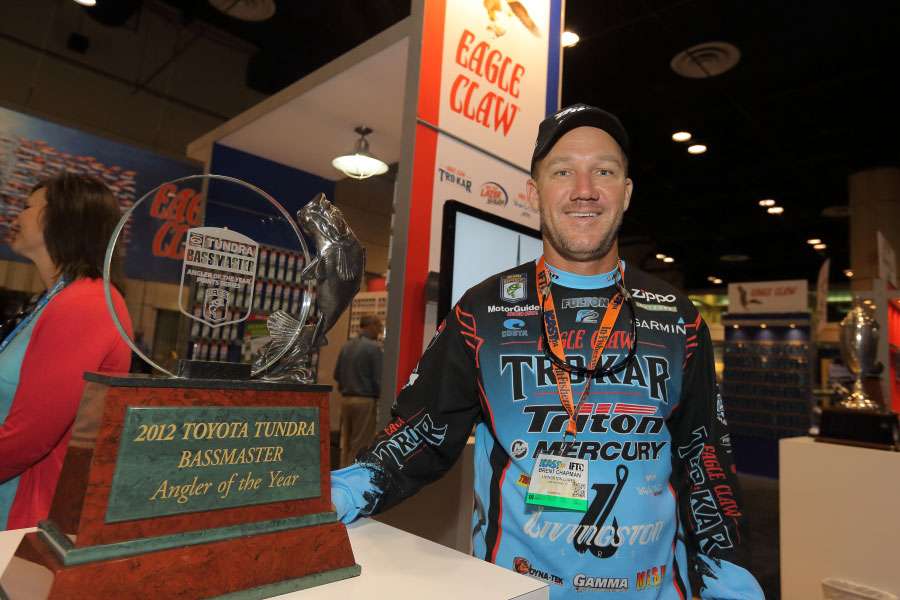 Brent Chapman with his Angler of the Year trophy