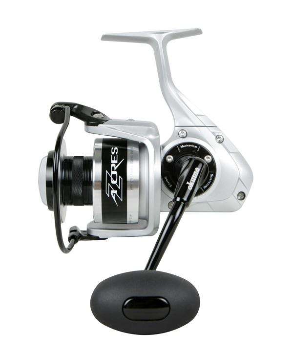 Okuma
Azores
All-new Okuma Azores spinning reels, the Z-55S, Z-65S and Z-80S, are the results of a multi-year engineering review that achieves new levels of strength and stability. Azores begin with proven power features including die-cast aluminum body, side plate and rotor, machine cut pinion gear and the Okuma Dual Force Drag system that churns out up to 44-pounds of max drag.

