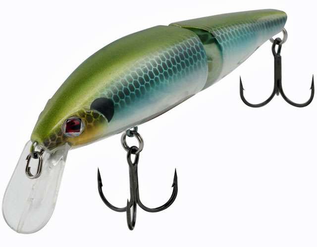 <p>Sebile Swingtail Minnow This jointed hard bait is a hybrid jerkbait and swimbait that can be either twitched or steadily retrieved to achieve a shimmying and sashaying action.</p>
