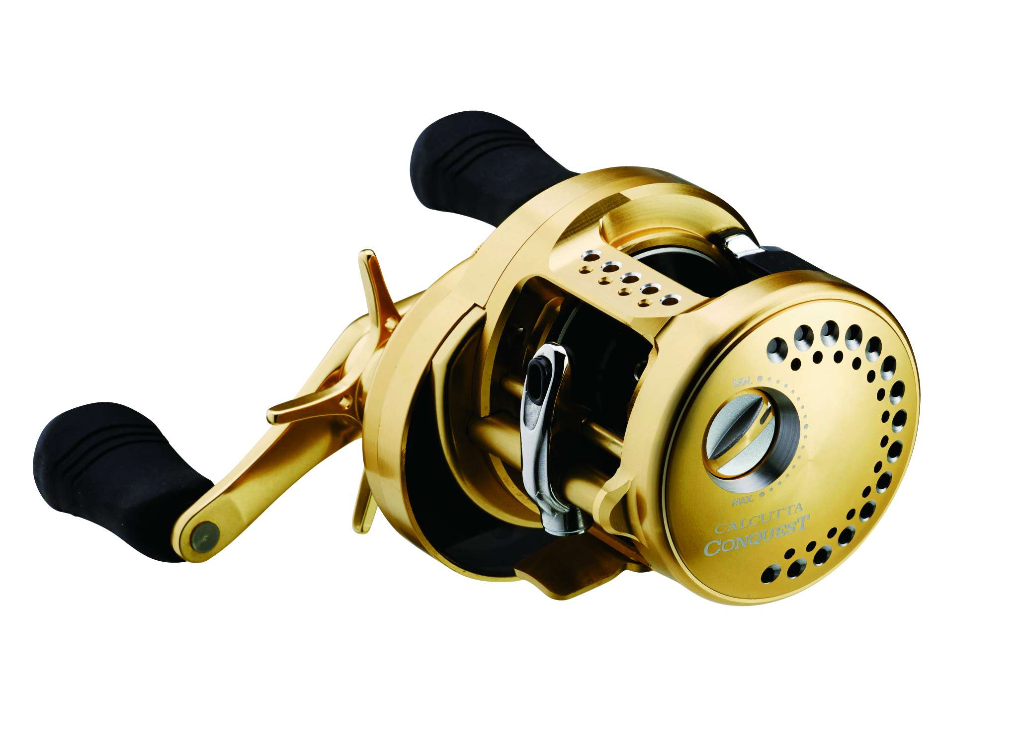 <p>Shimano Calcutta Conquest 1000 Round reels are reborn with the new Calcutta Conquest baitcasting series. A longtime benchmark among anglers for cranking due to its gears and durability, the Conquest continues with the Calcutta timeless design, and is now more compact and offers a higher level of performance.</p>