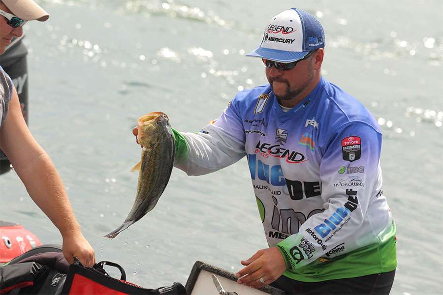 Fred Roumbanis bags a nice fish.