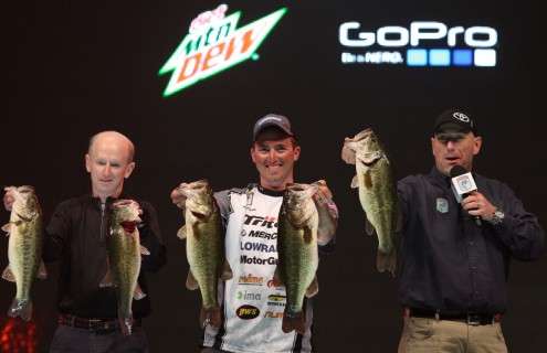 Heaviest Single-Day Weight in a Classic (five-bass limit): Paul Mueller, 32-3
Even the sport's newest fans will recognize this record because it was just broken this year. Paul Mueller, who was representing the Connecticut B.A.S.S. Nation in the 2014 Bassmaster Classic, had a dismal Day 1 on Alabama's Lake Guntersville and was most assuredly going to miss the cut after Day 2's weigh-in. That is, until he brought in a record 32 pounds, 3 ounces that vaulted him from 47th place to fifth. He ended the Classic in second place. Prior to Mueller's catch, the record was 29-6 by Luke Clausen in 2006 on Florida's Kissimmee Chain.
