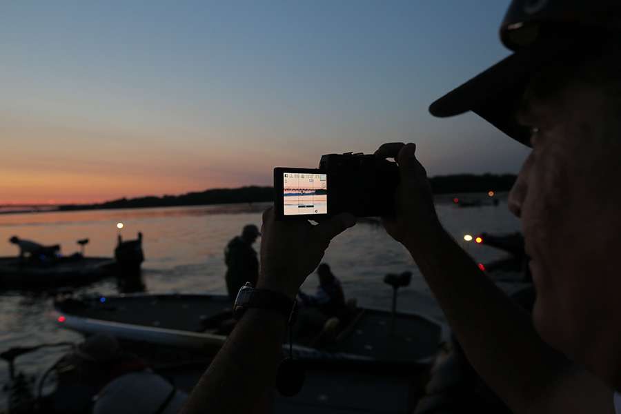 The sunrise was a popular photo for spectators at the ramp