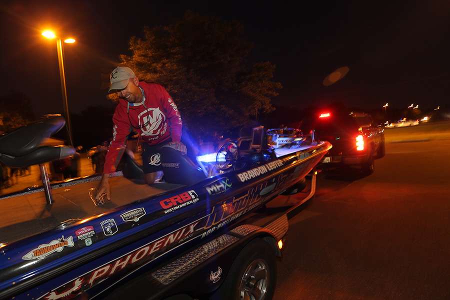 Brandon Lester was one of the first anglers to the ramp for Day 3.