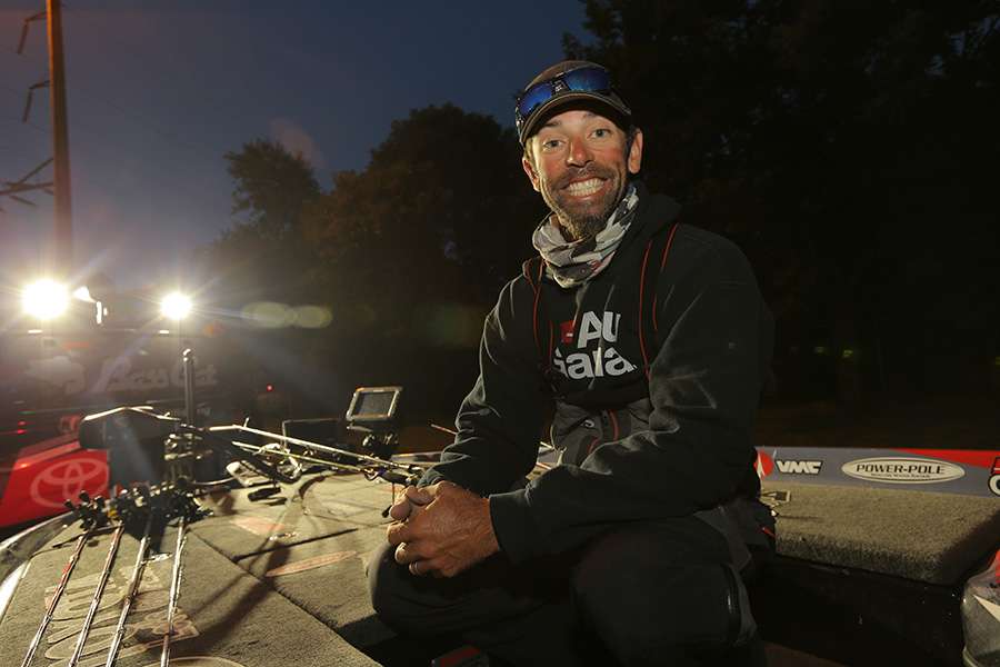 Iaconelli is all smiles to be the leader going into the weekend.