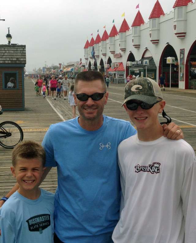 The Howell men at the Jersey Shore and Boardwalk.