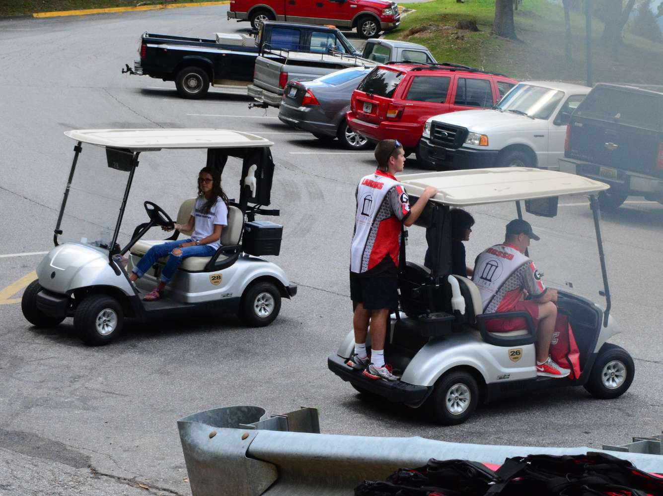 Itâs a constant parade of golf carts going in and out of the weigh-in area.