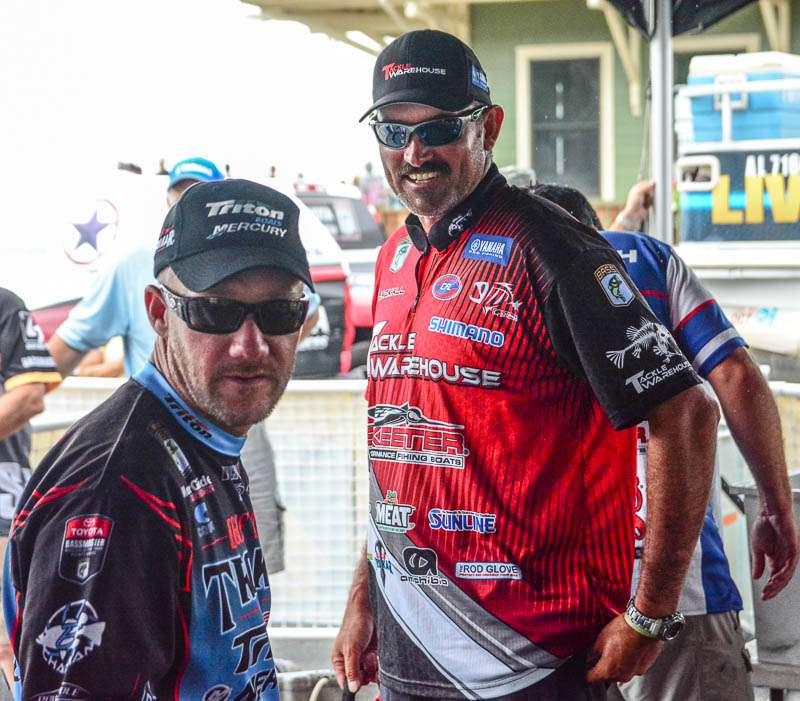 Brent Chapman and Jared Lintner compare their days. 